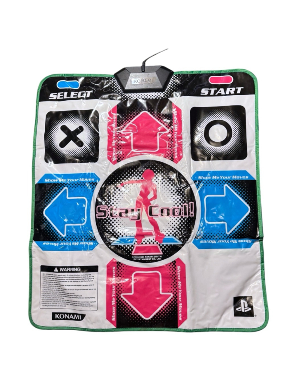 Konami Dance Dance Revolution PS1/PS2 Dance Pad Controller White Black One Size